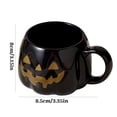 thumbnail image 3 of Btomtd 11oz Pumpkin Shape Ceramic Mug, Suitable as Water Cups and Coffee Cups, Pumpkin Cups for Tea and Milk, Office Drinkware for Festive Coffee Mugs, Black, 3 of 7