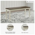 thumbnail image 3 of Signature Design by Ashley Casual Whitesburg Dining Bench  Brown/Cottage White, 3 of 6