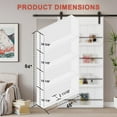 thumbnail image 5 of 48'' x 84'' Wood and Primed Bookshelf Style Barn Door with Mounting Hardware Kit, 5 of 8