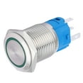 thumbnail image 1 of 1no 1nc Press 5pin Self Reset Press Led Self Reset Press 16mm LED Light 5Pin Self Reset 1NO 1NC Metal Push Button Switch For Car Modification, 1 of 8