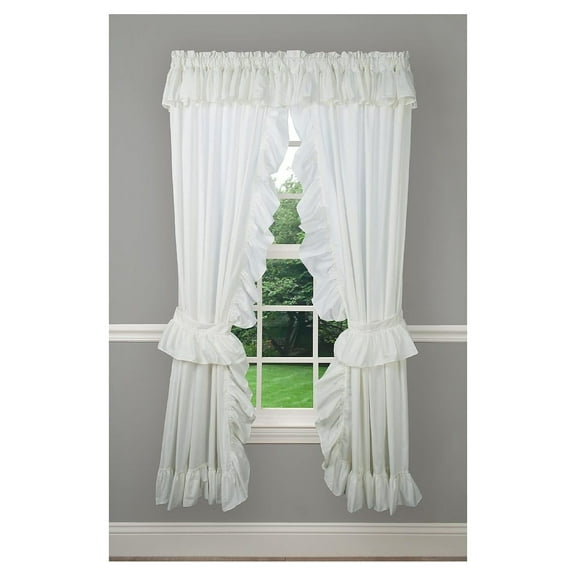 CintBllTer Classic Rod Pocket Curtain Panel Pair (Natural, 84" W x 84" L)