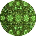 thumbnail image 1 of Ahgly Company Indoor Round Oriental Green Modern Area Rugs, 3' Round, 1 of 4