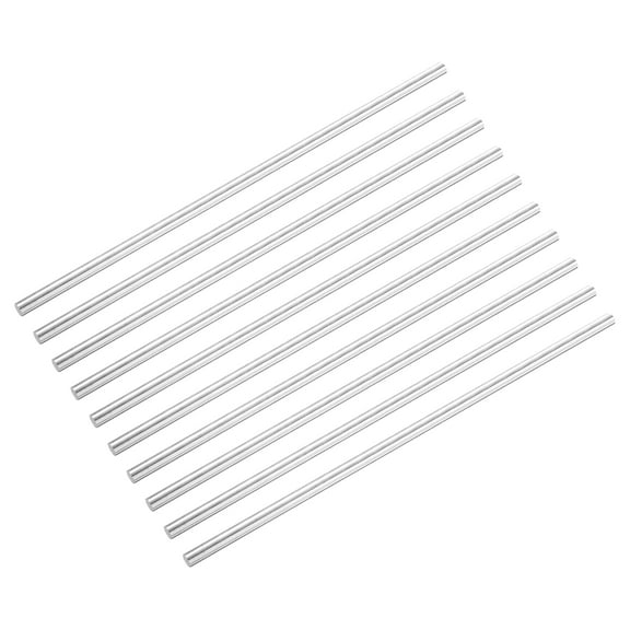 Uxcell 10 Pcs Aluminum Rods, 3/16" Dia 8"Long Solid Round Rod Stick 6061 Extruded Lathe Bar Stock Aluminum Metal Rods