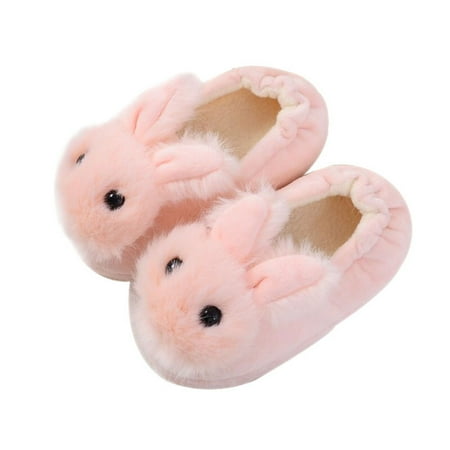 

Kids Plush Cartoon Rabbit Cotton Slippers Warm Cozy Slipper for Boy Girl Toddler Kid Fashion