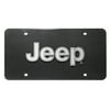 Jeep 3D Silver Logo on 100% Real 3K Black Carbon Fiber License Plate