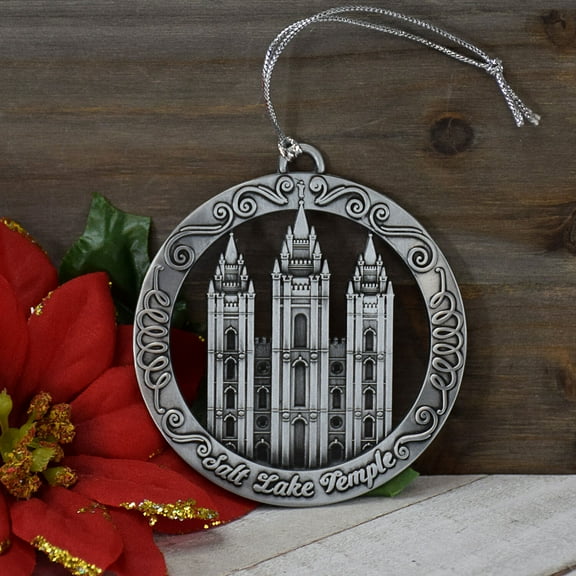 Salt Lake Temple Antique Silver Ornament by Ringmasters