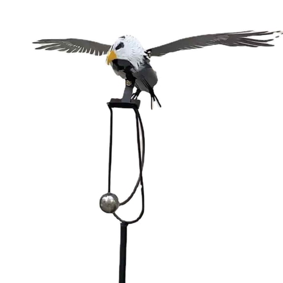 Reusable Wind Spinner, Metal Lawn Ornaments Swaying Dynamic Eagle For Garden Decor