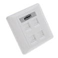 thumbnail image 3 of 2x Quad Data Wall Outlet Face Plate 4 Port RJ45/RJ11 Ethernet Network Socket, 3 of 5