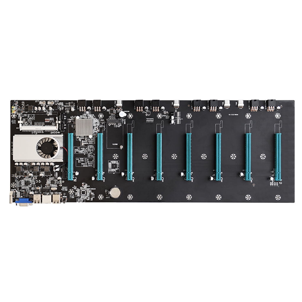 Buy Mining Motherboard 8 GPU PCIE 16X Slots DDR3 Motherboard with USB