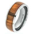 thumbnail image 2 of 8MM Comfort Fit Titanium Wedding Band Polished Domed Santos Rosewood Inlay Titanium Ring (Size 6 to 15), 2 of 2