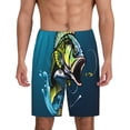 thumbnail image 1 of Fotbe Largemouth Bass Fish Pantalones Cortos de Pijama para Hombre, Ropa de Dormir, Pantalones de Pijama Cortos para Hombre-Small, 1 of 6