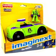 Angle View: DC Super Friends Imaginext The Riddler Figure Set [Riddler Car]