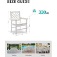 thumbnail image 4 of HDPE Outdoor Dining Chairs Set of 2, All-Weather Resistant Patio Dining Chairs with Armrest Ergonomic Design for Balcony, Backyard, Garden,Lawn (White, Dining Chair), 4 of 7