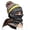 Black 3 Pcs Set (Hat & Scarf & Face Mask), variant on Women's Winter Warm Knitted Crochet Hat Fleece Lined Cable Faux Fur Pom Pom Beanie Hat Skull Cap