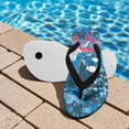 thumbnail image 3 of POLERO Girls' Sandals - Open Toe Slip On Summer Holiday Cartoon Shark Blue Print Boys Thong Flip Flops with Soft Strap and Cushioned Sole Size 12, 3 of 7