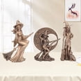 thumbnail image 3 of Figuras de brujería con pentáculo de bruja en 3D, escultura de diosa, estantería para escritorio de casa 3 piezas, 3 of 9