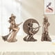 thumbnail image 3 of Figura decorativa de jardín de hadas con diseño de bruja nórdica en 3D y pentáculo. 3 piezas, 3 of 9