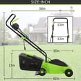 NiamVelo Electric 13 12-Amp Corded Electric Push Walk-Behind Lawn Mower, 3-Position