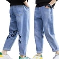 thumbnail image 4 of RUTAYY Toddler Boys Girls Jeans Boys Children Casual Fashion Personalized Jeans Relaxed Fit Pants, 4 of 4
