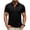 Black, variant on Polo Tshirts Casual Baseball Jersey Men's Casual Solid Color Matching Buttons Short Sleeve Turtleneck T-shirt Top Blue S