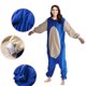 thumbnail image 3 of Pijamas de animales azules para la familia, monos de Cosplay para mujeres adultas, vestido de fiesta de Halloween, Pijama de dibujos animados para niñas, niños, niños, animales, RaccoonKigurumi, 3 of 4