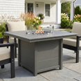 thumbnail image 3 of WestinTrends Helios Modern Outdoor Patio Propane 42" Square Fire Pit Table (Rocks Not Included), Gray, 3 of 14
