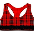 thumbnail image 2 of Calvin Klein Women's Modern Cotton Unlined Wireless Bralette, Plaid Rouge, M, 2 of 3