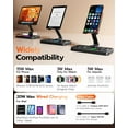 thumbnail image 2 of 45W 6 in 1 Charging Station for Apple Multiple Devices with Clock&Light, 20W Fast Foldable Wired Charging Stand for iPad/Tab, Wireless Charger Design for MagSafe Charger for iPhone 17/iWatch/Airpods, 2 of 8