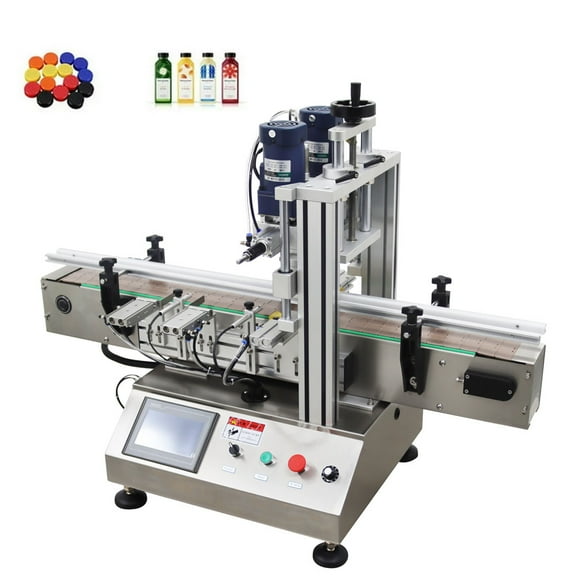 Automatic Capping Machine 2.36"-3.94" Round Bottle Cap Sealer Screwing Machine with Conveyor