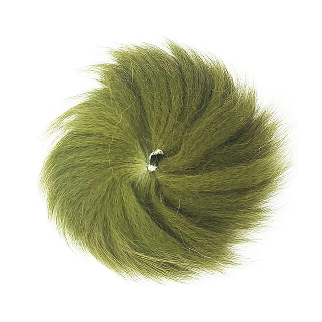 koolsoo Accessoires de Montage de Mouches Cheveux Synthétiques Queue de Serpentin pour Jigs de Pêche Vert Foncé