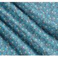 thumbnail image 3 of Soimoi Blue Cotton Voile Fabric Christmas Theme Party Printed Craft Fabric by the Yard 42 Inch Wide, 3 of 7