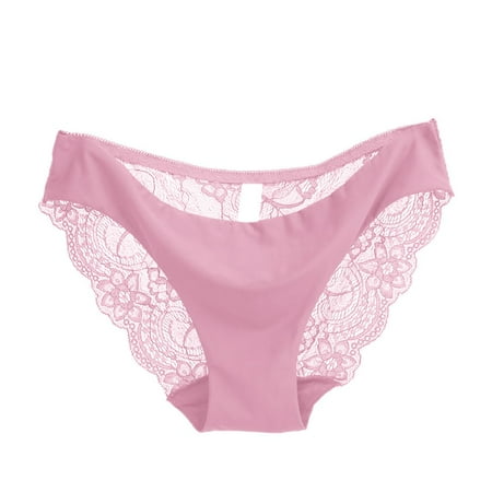 

2pcs Women Sexy Seamless Briefs Transparent Panties Lace Underwear 5 L