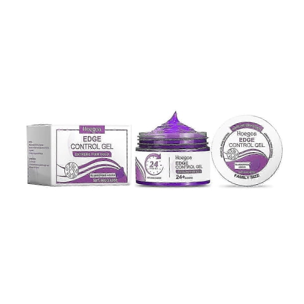 Purple Acai Berry Setting Gel, Bangs Fragrant Hair Natural Setting Lasting Soft Frizzy Gel 26s