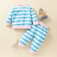thumbnail image 2 of Toddler Christmas Sweatshirt Sale Newborn Infant Baby Girls Boys Long Sleeve Print+ Pants Sets Toddler Girls Sweatshirt Blue 80, 2 of 9