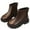 Brown, variant on TBWNWG Girls Mid Calf Boots Stylish Winter Footwear for Teens Casual Durable Leather Construction Ideal for Everyday Use,Size 3.5-4 Years