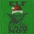 thumbnail image 2 of Men's Star Wars Christmas Yoda Elf I am Not  Graphic Tee Kelly Green Medium, 2 of 5