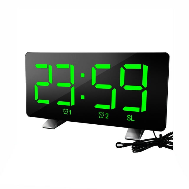 Digital Alarm Clock Led Radio Digital Alarm Clock Creative Snooze Electronic Clock Alarm Configuration Fm Radio Fm 7-Inch Large Screen Display Usb Charging Digital Clock Digital Clock Large Display