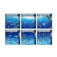 thumbnail image 1 of Fiudx Pegatinas Antideslizantes para Bañera, Diseño de Sombras de Agua, Pvc, Resistentes Al Desgaste, Multicolor, Ideales para Bañeras, Azulejos y Mesas de Comedor, Versátiles, 6 Unidades, 13 X 13 Cm, 1 of 1