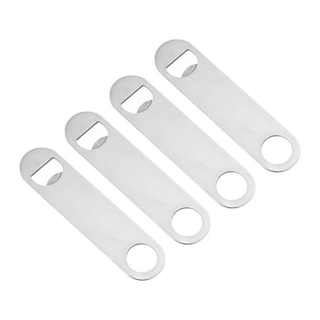 

Uxcell Stainless Steel Flat Bottle Openers 4pcs Beer Bottle Opener with Coated Handle 4.92 Long for Beer Lovers