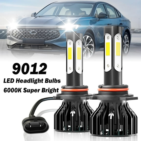 SHENKENUO Bulbs For Ford Taurus 2013-2019 Headlights ,9012 LED High/Low Beam,2pc