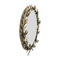 thumbnail image 5 of Creative Co-Op Round Metal Laurel Wreath Round Wall Mirror, Gold, 5 of 8