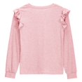 thumbnail image 5 of TFEOQRY Tween Girls' Solid Color Blouses Shirts Long Sleeve Shirts Cute Crewnecks Tops Dressy Casual Blouses Clothes Round Neck Shirts, 5 of 7