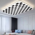 thumbnail image 2 of Simple Black White Checkered Fluorescent Light Covers, Lattice Buffalo Plaid Magnetic Light Covers for Ceiling Lights, Fluorescent Ceiling Shade Filters for Classroom Bedroom Office 4x2Ft x 3PCS, 2 of 8