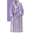 thumbnail image 4 of Tnhcen Unisex Winter Fluffy Fleece Bathrobe with Large Front Pockets | Plus Size M-3XL Adjustable Belt Sleepwear Loungewear, 4 of 7
