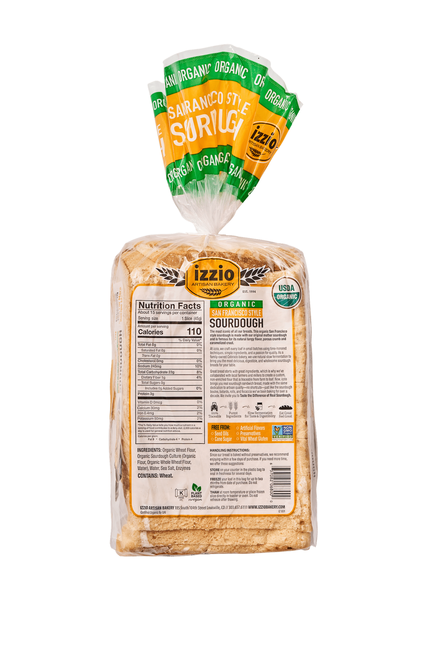 Izzio Organic Sourdough Sandwich Bread 24oz