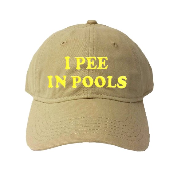 Adult I Pee In Pools Embroidered Deluxe Dad Hat