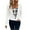 1445#White, variant on Women's V-Neck Solid-Color Checkered Casual Long Sleeve Tops Spring Winter Fashion Blouse
