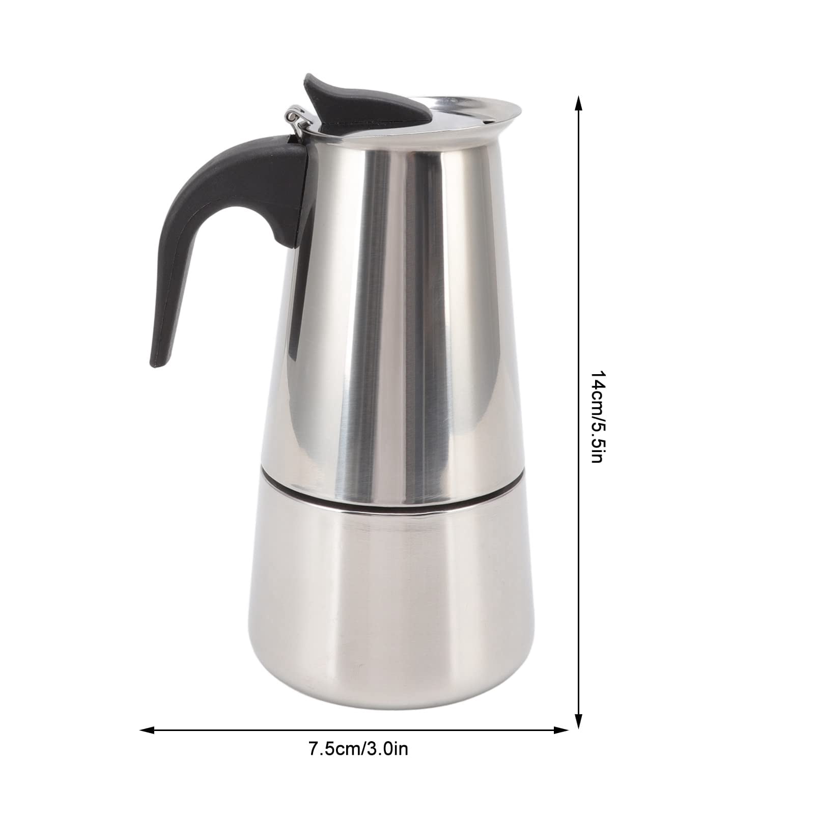WLQ Electric Coffe Maker, Food Grade Portable Stainless Steel Pot Electric Coffee Percolator for Home and Outdoor Camping (100ml)