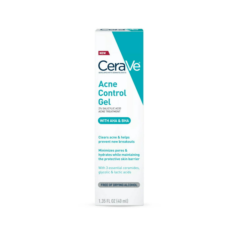 Cerave Acne Control Gel (2% Salicylic Acid Acne Treatment) 1.35 Fl. Oz. -  Pack of 3 