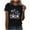Black, variant on 4th Of July American Flag T-Shirt For Women USA Independence Day Patriotic Outfits For Women Summer Plus Size Short Sleeve Crew Neck Solid Printed Casual Loose Tops Blouse S-3XL